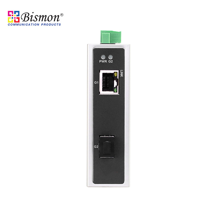 1Port PoE 10/100/1000Base-T to 1xSFP Fiber Industrial Switch